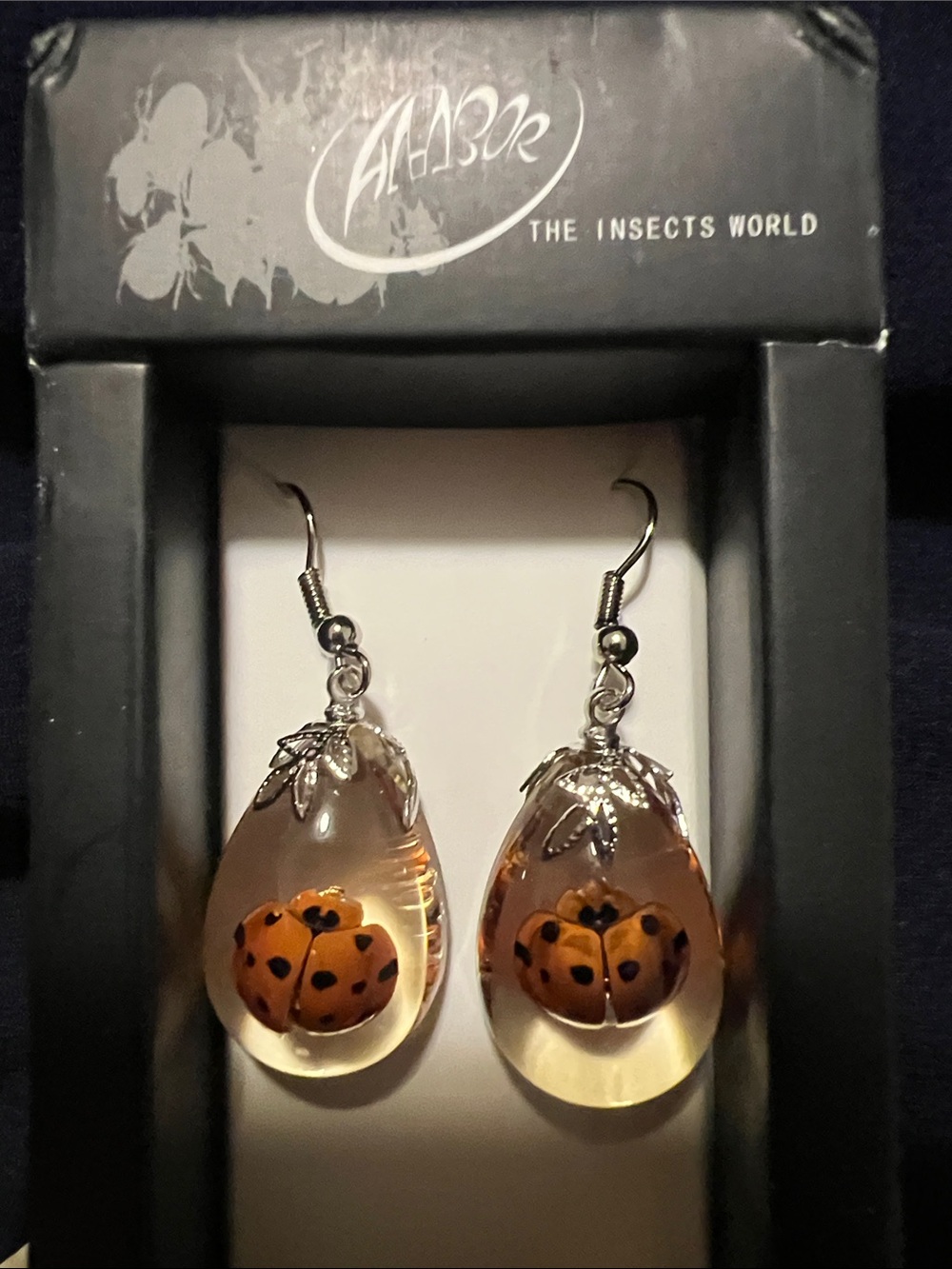 Ladybug Teardrop Earrings
